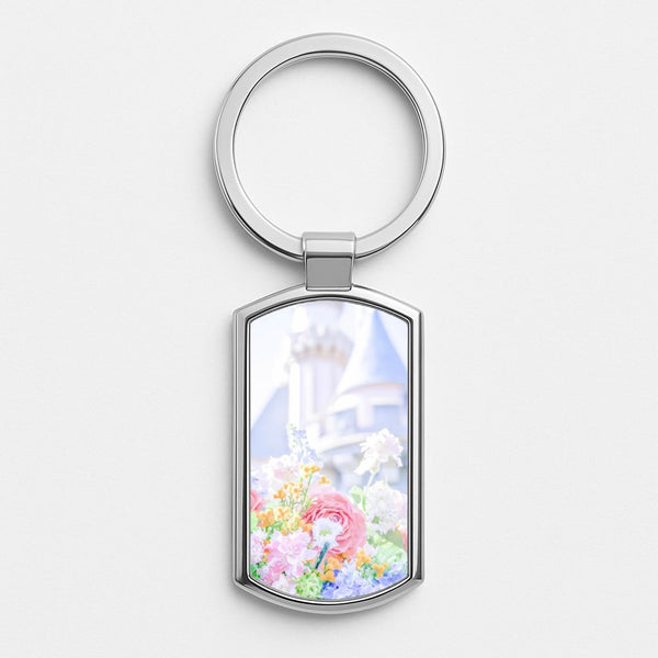 Springtime Disney Silver Keyring