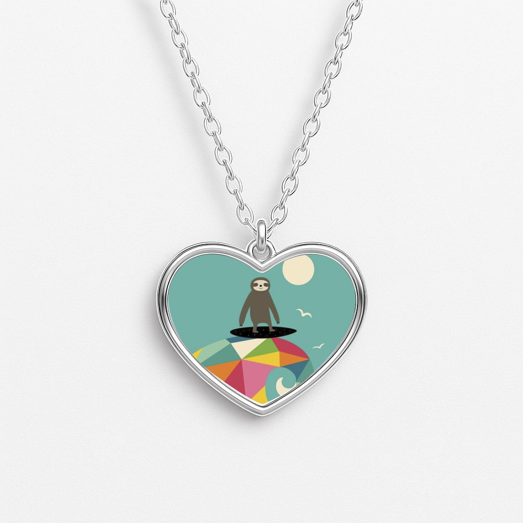 Surfing Sloth Necklace