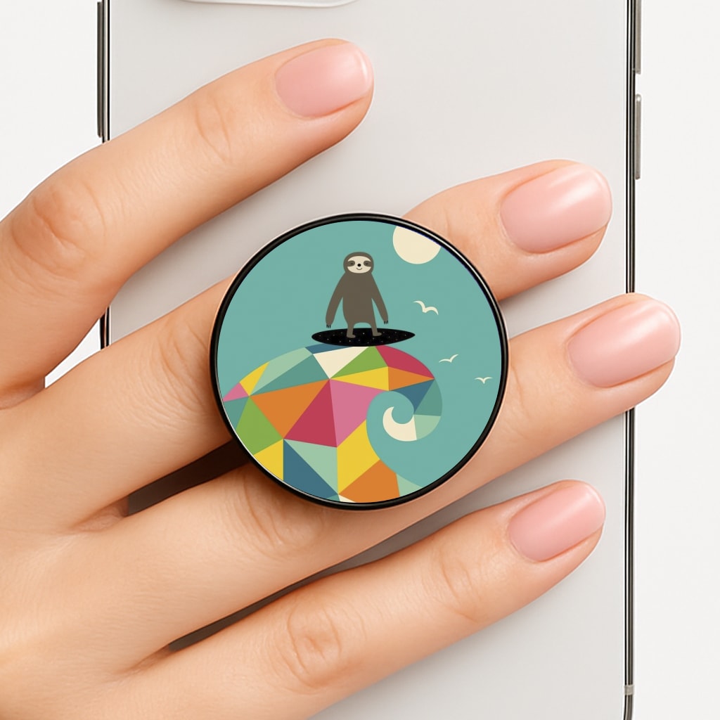 Surfing Sloth Phone Grip