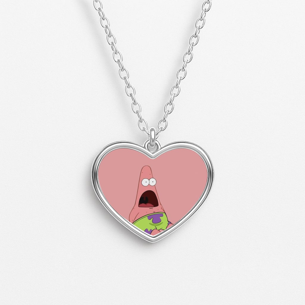 Surprised Patrick Heart Necklace