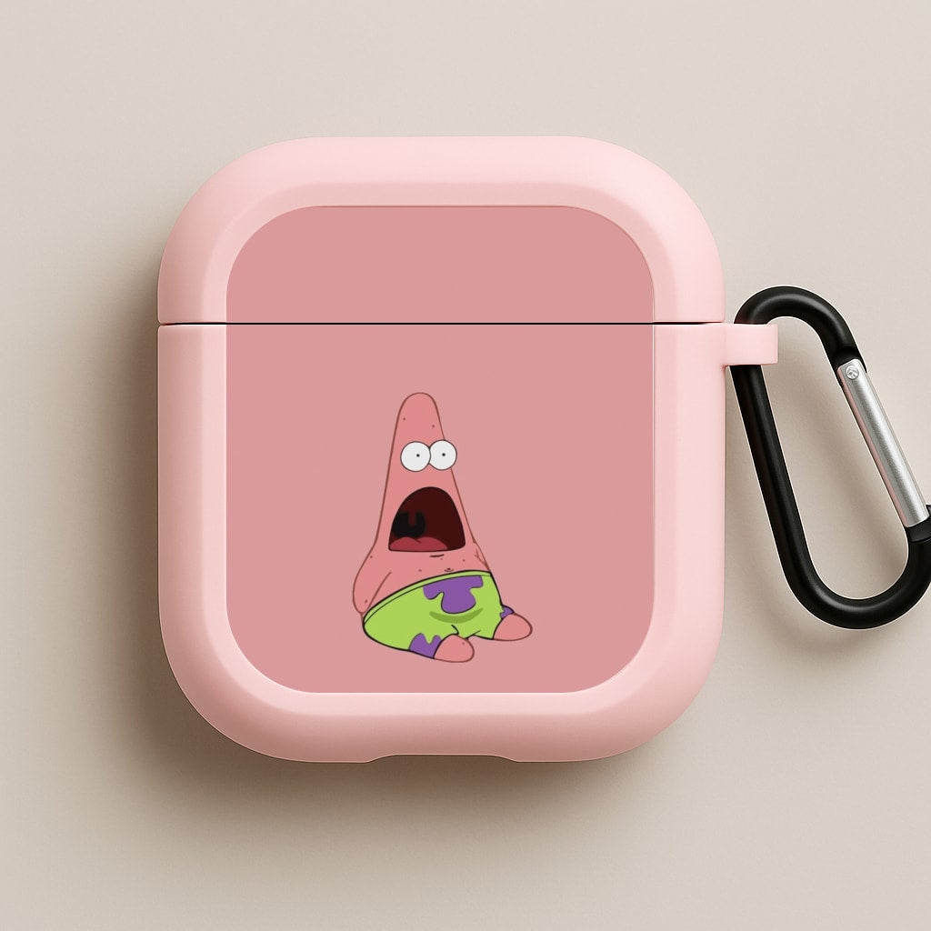 Surprised Patrick Pink AirPods Case