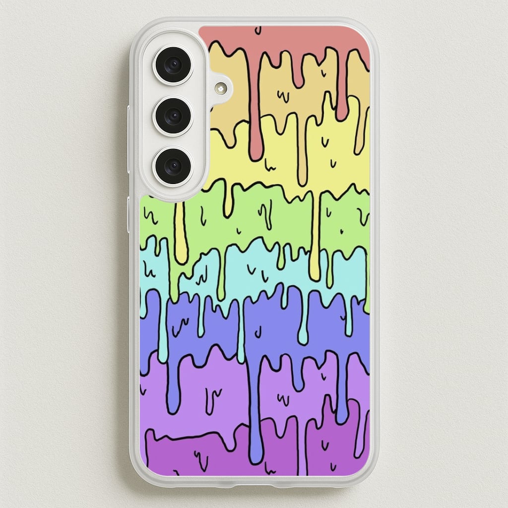Dripping Rainbow Phone Case for Galaxy S25FE