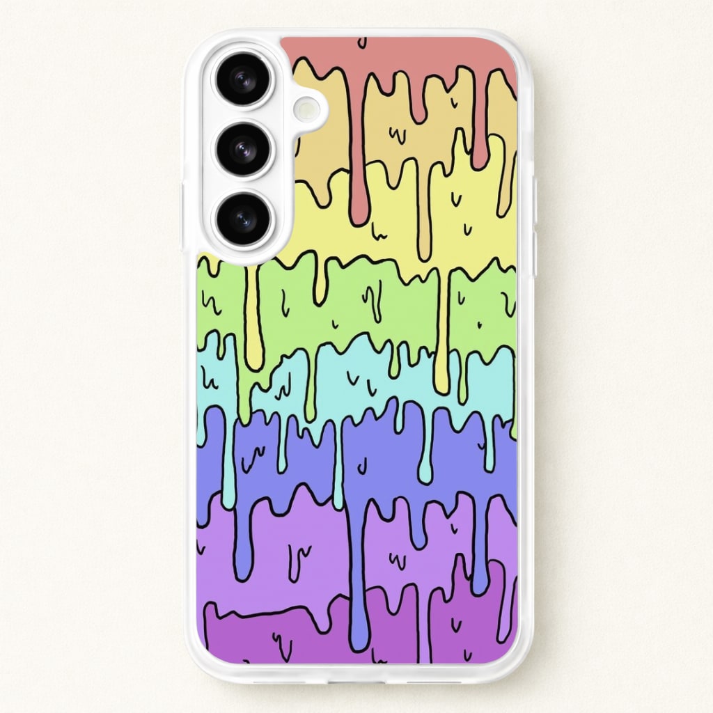 Dripping Rainbow Phone Case for Galaxy S26