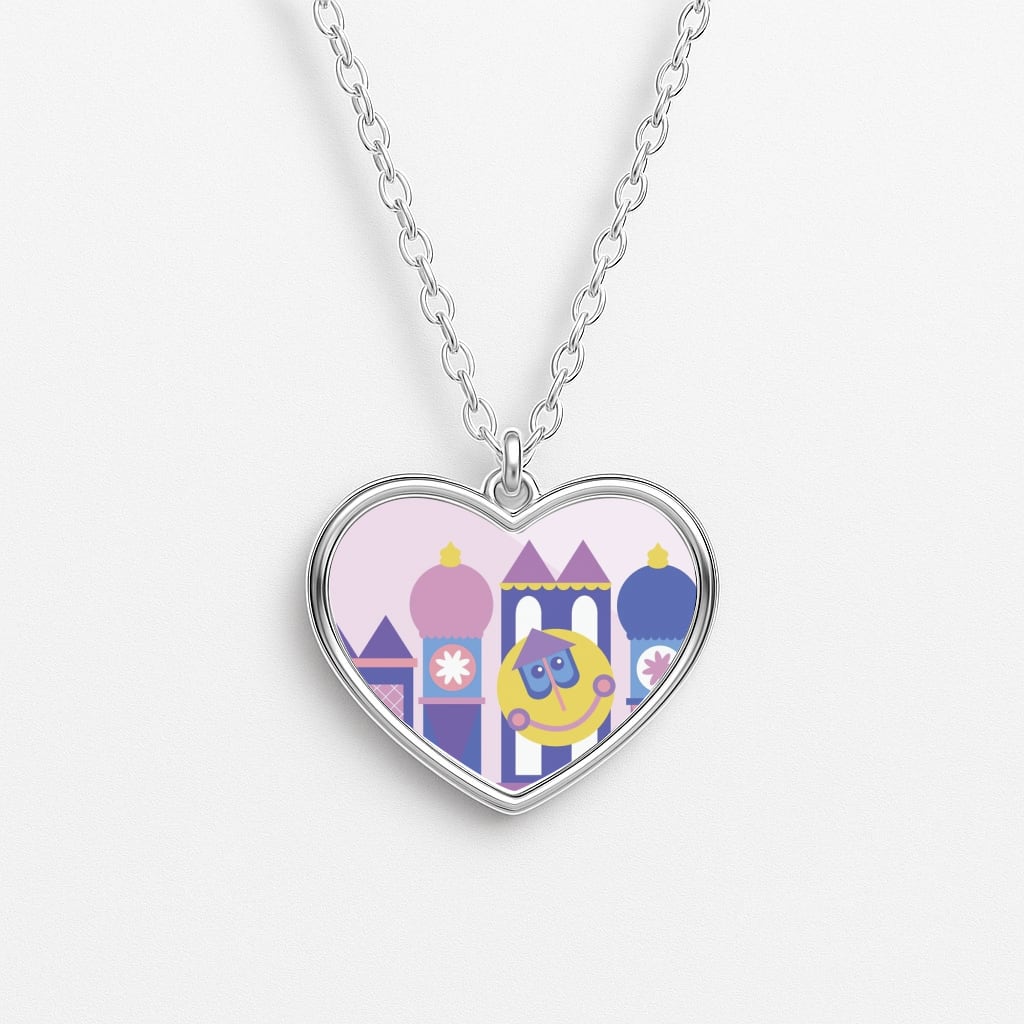 It's A Small World Heart Necklace