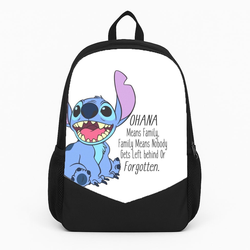 Ohana Means Family - Blue Alien Backpack