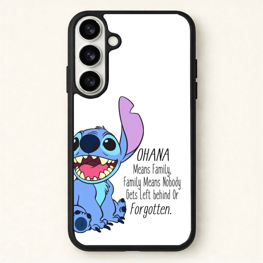 Ohana Means Family - Blue Alien Phone Case for Galaxy S26