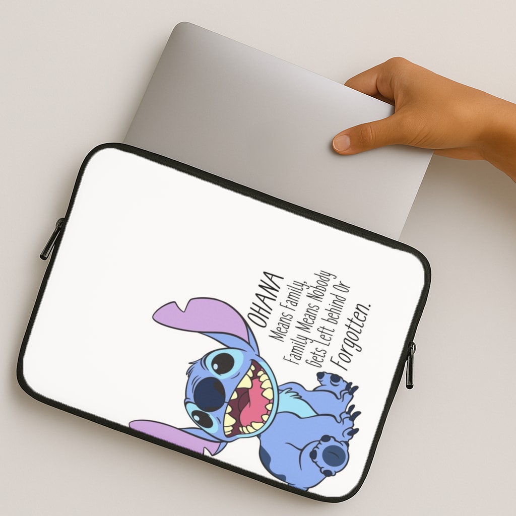 Ohana Means Family - Blue Alien MacBook Case
