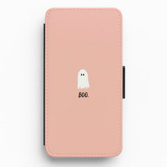 Boo - Ghost Halloween Flip / Wallet Phone Case