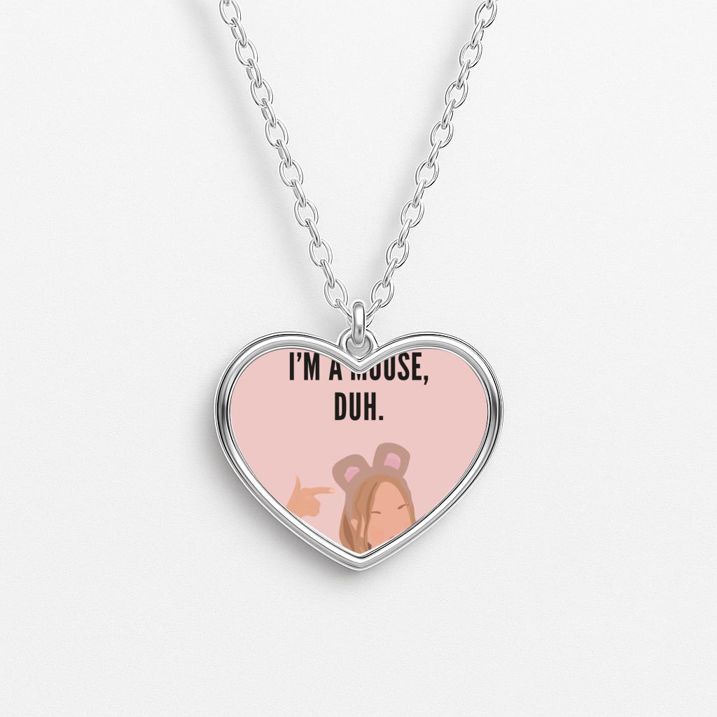 I'm A Mouse, Duh - Halloween Heart Necklace