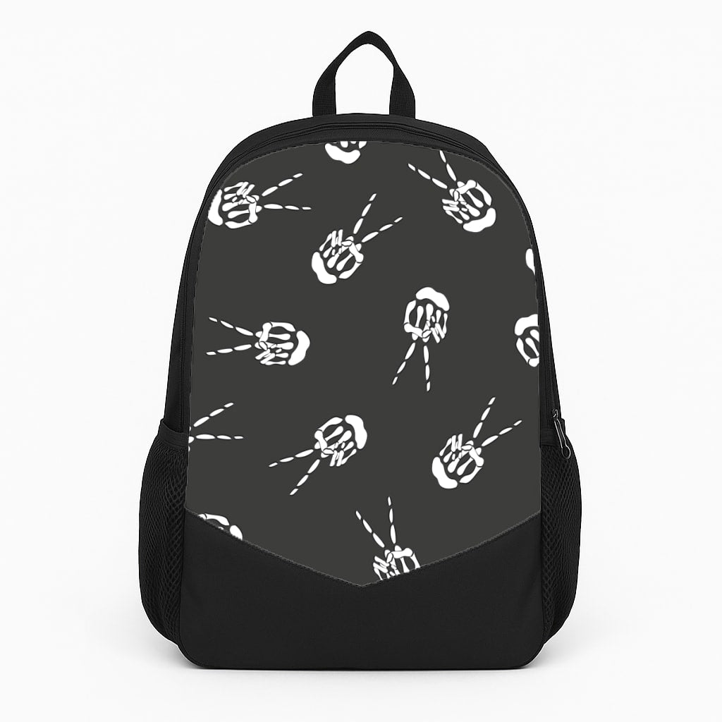 Skeleton Fingers - Halloween Large Backpack