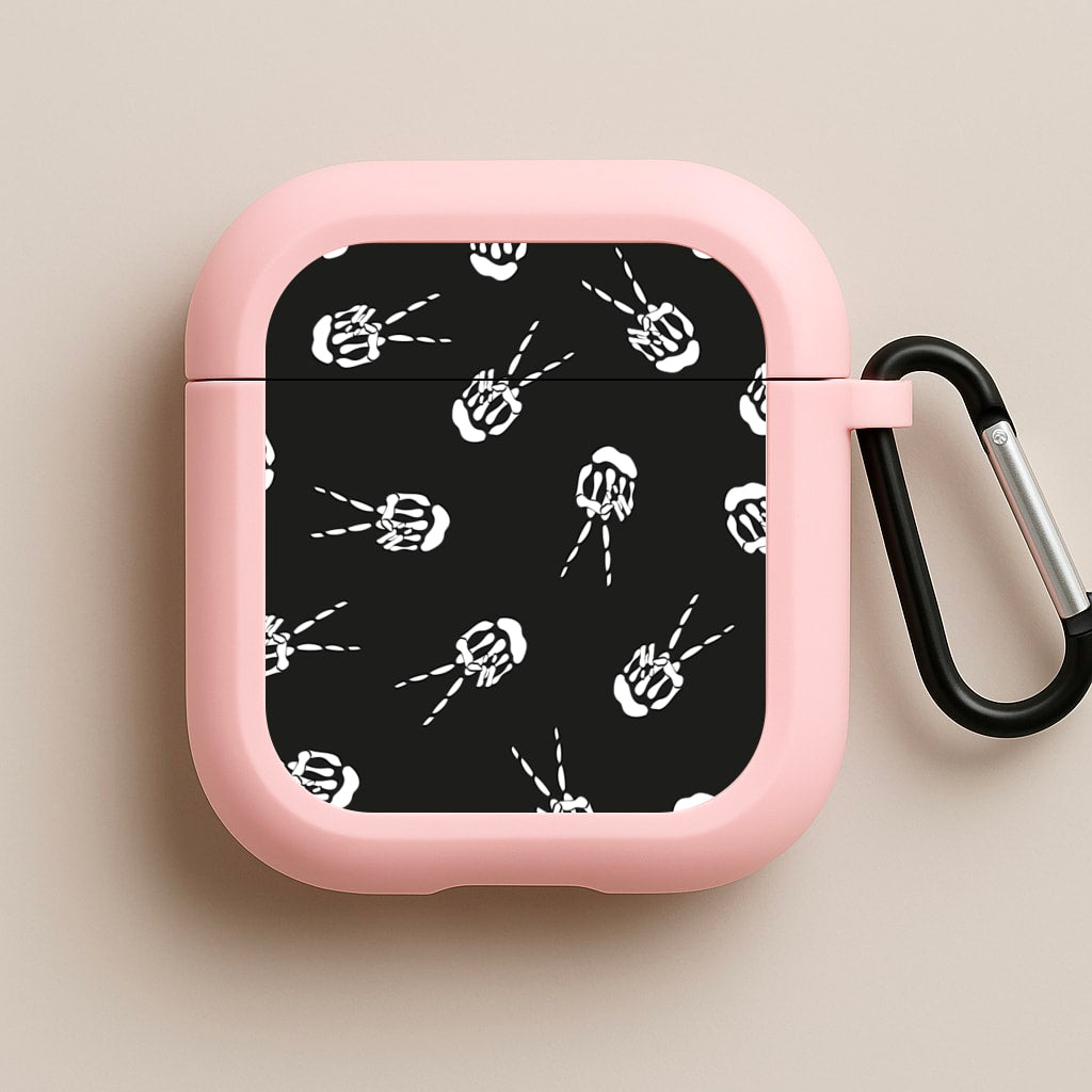 Skeleton Fingers - Halloween Pink AirPods Case