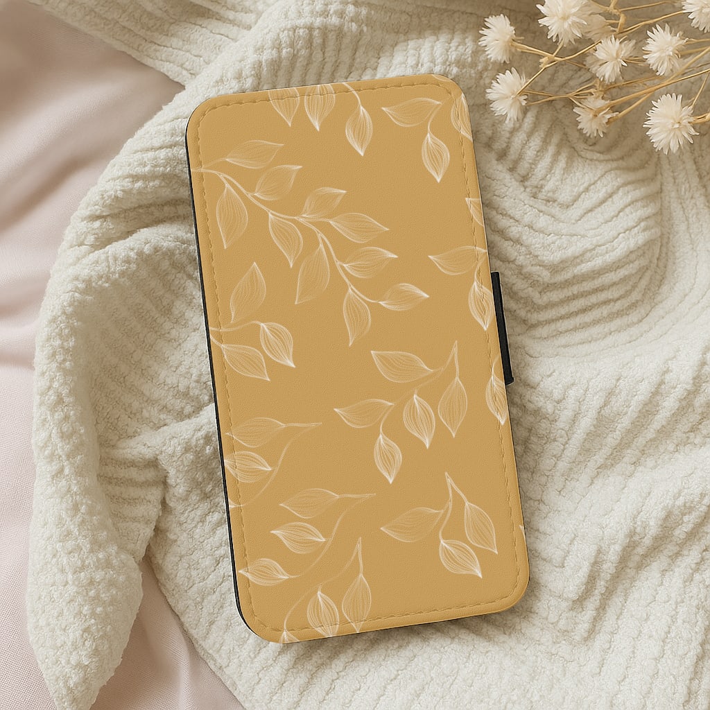 Autumn Leaf Pattern Wallet Phone Case
