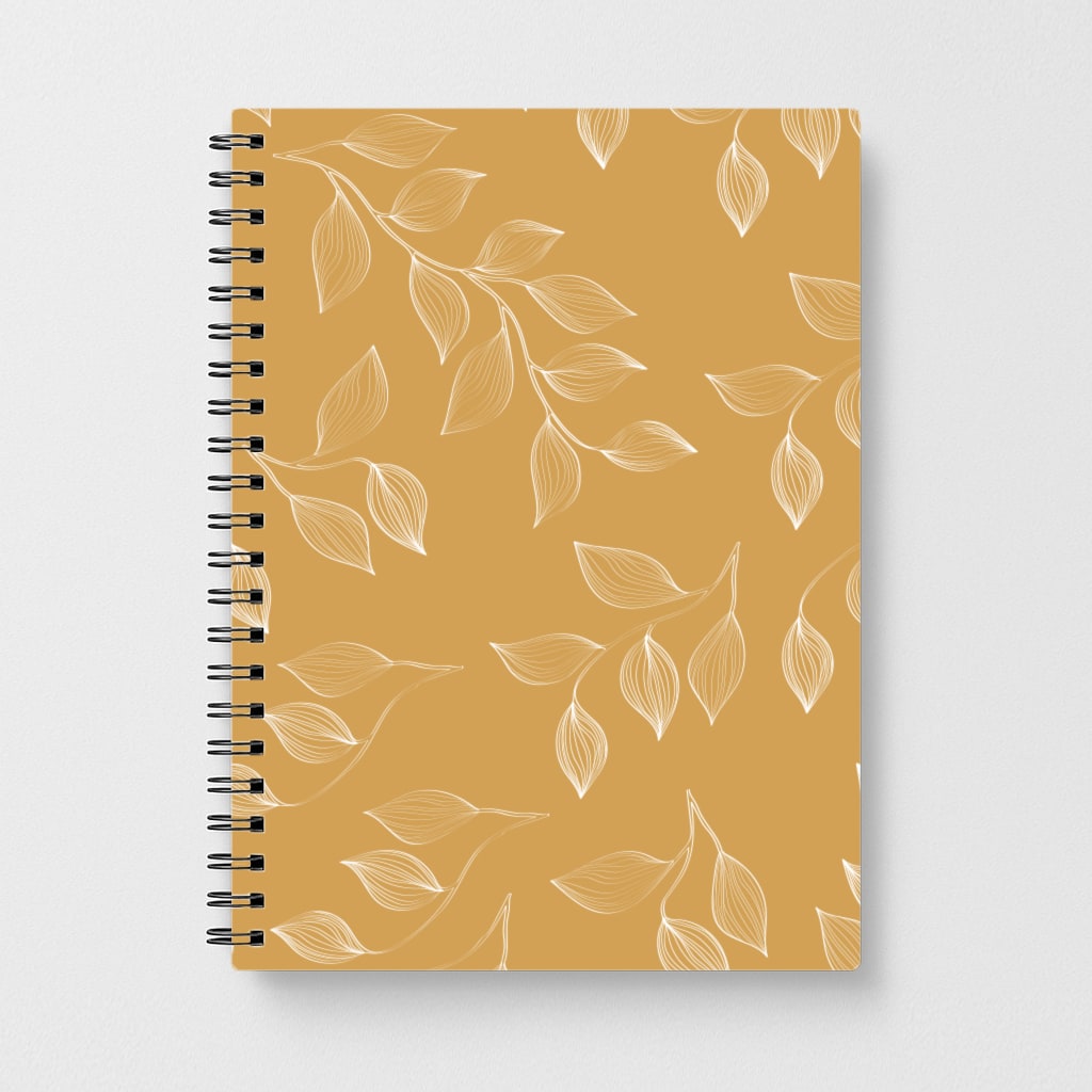 Autumn Leaf Pattern Notebook