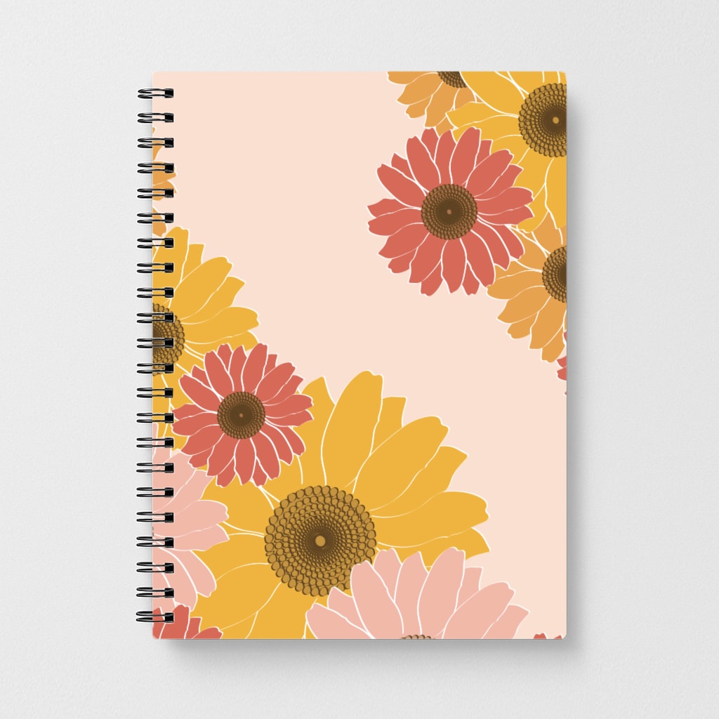 Sunflower Floral Pattern Notebook
