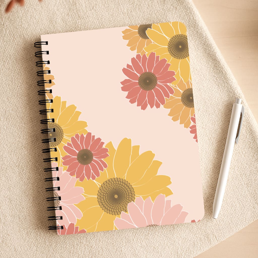 Sunflower Floral Pattern Notepad