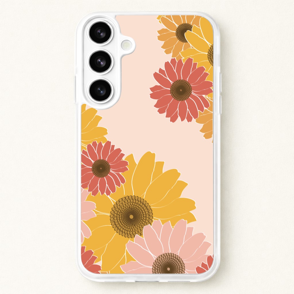 Sunflower Floral Pattern Phone Case for Galaxy S26 Plus