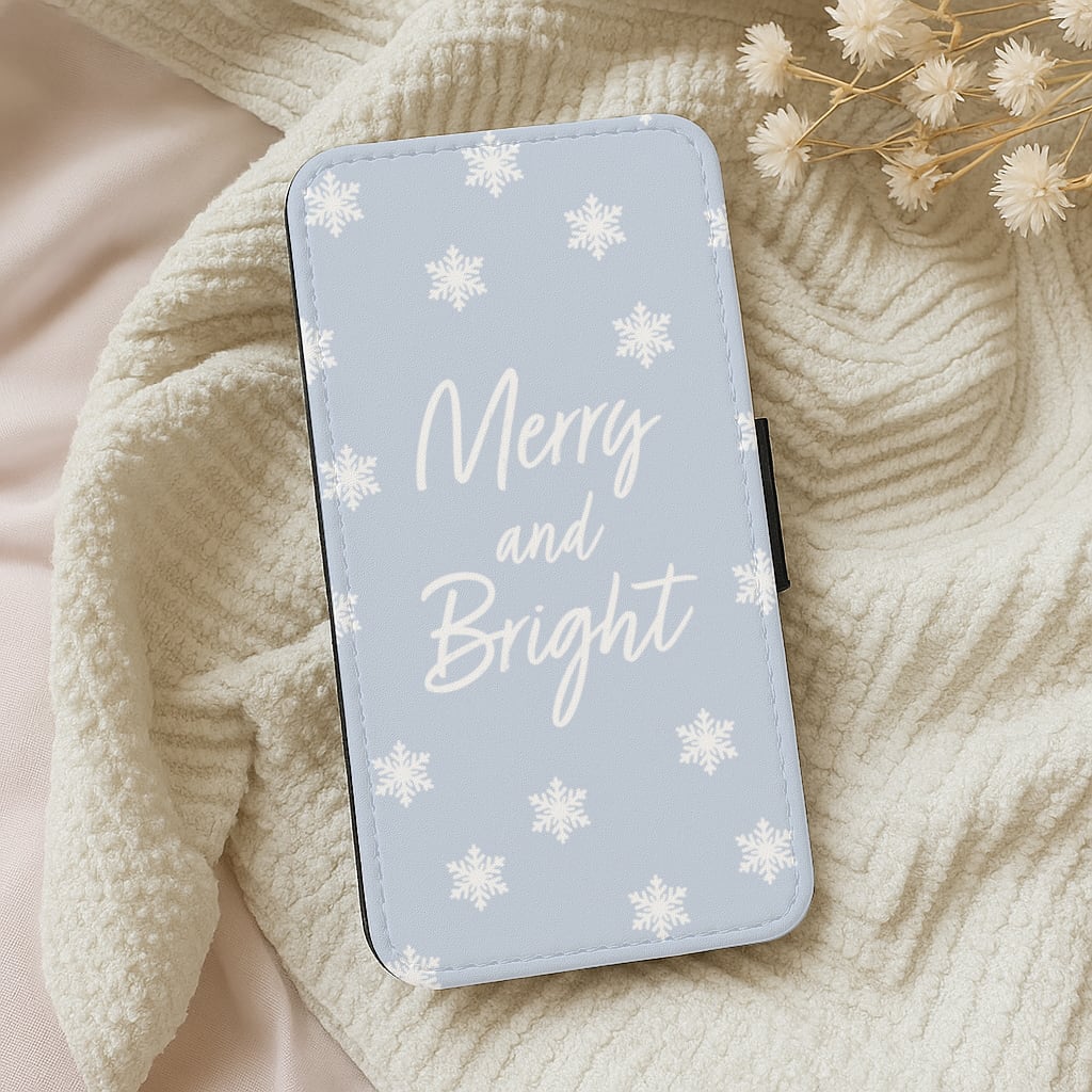 Merry And Bright - Christmas Wallet Phone Case