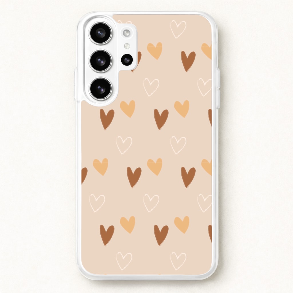 Cute Love Heart Pattern Phone Case for Galaxy S26 Ultra