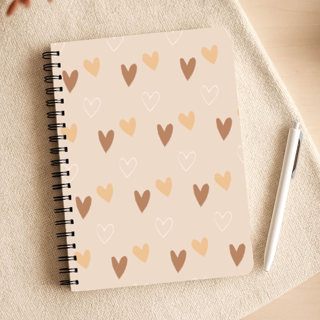 Cute Love Heart Pattern Notepad
