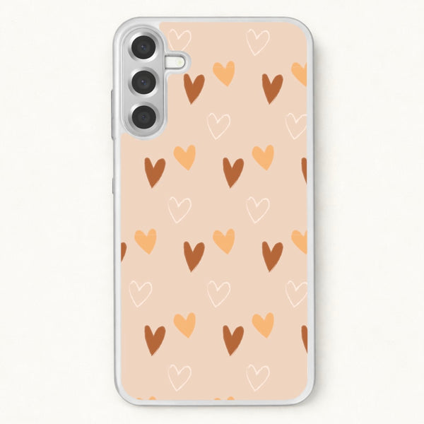 Cute Love Heart Pattern Phone Case for Galaxy A57