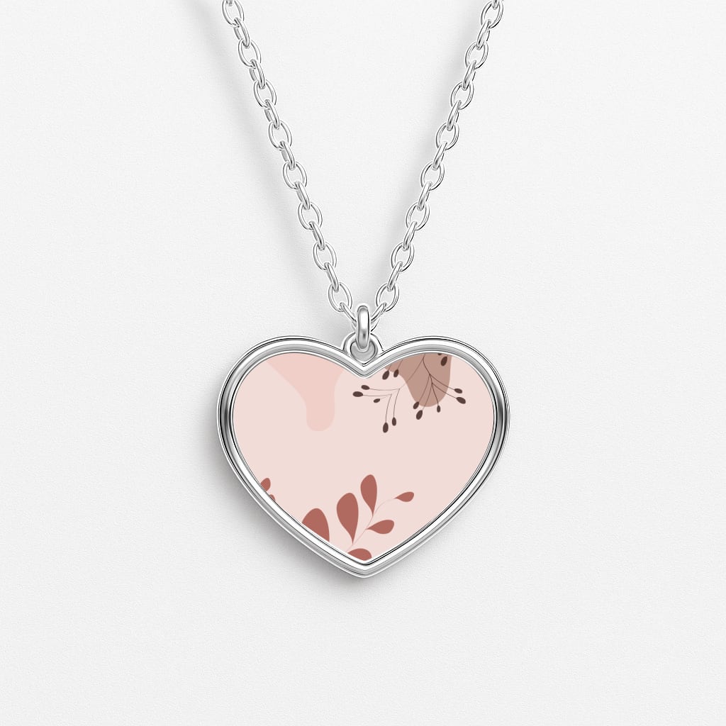 Abstract Geomtric III Heart Necklace