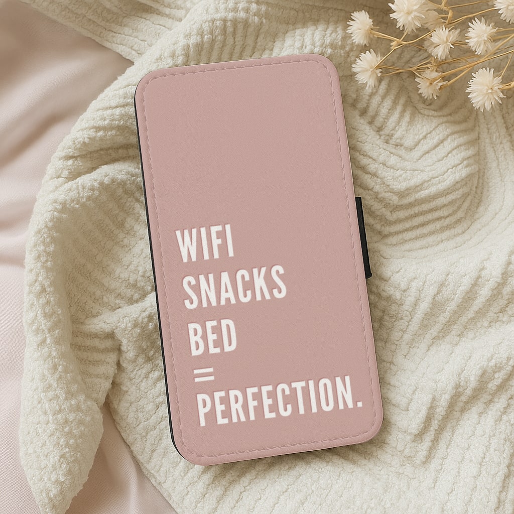 Wifi, Snacks, Bed, Perfection Wallet Phone Case