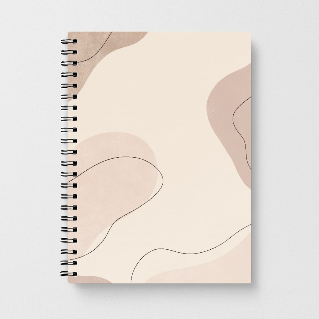 Abstract Beige Notebook
