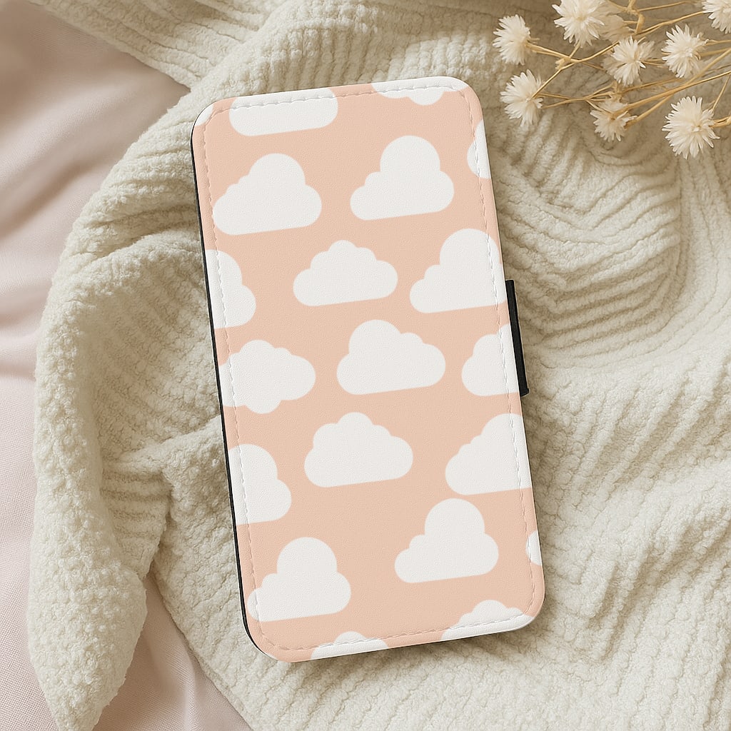 Cloud Pattern Wallet Phone Case
