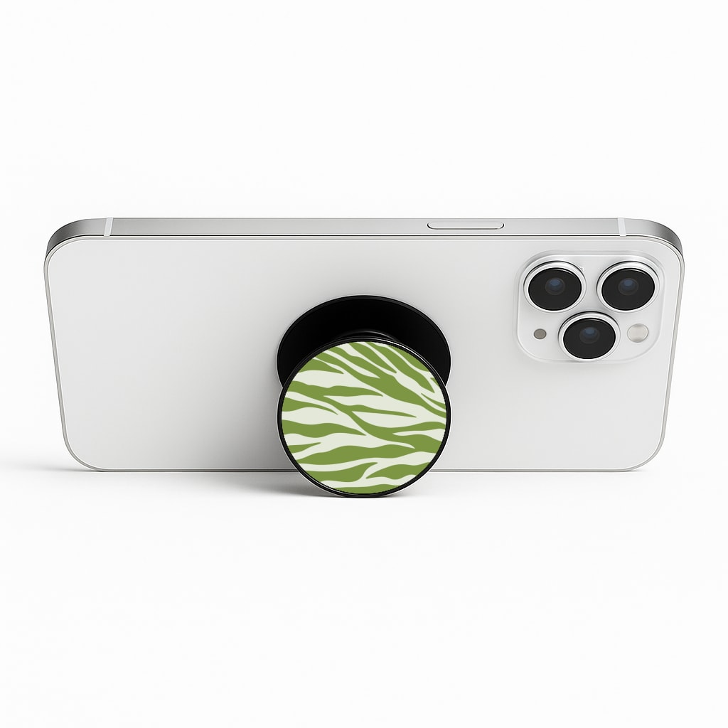 Abstract Green Print Phone Stand