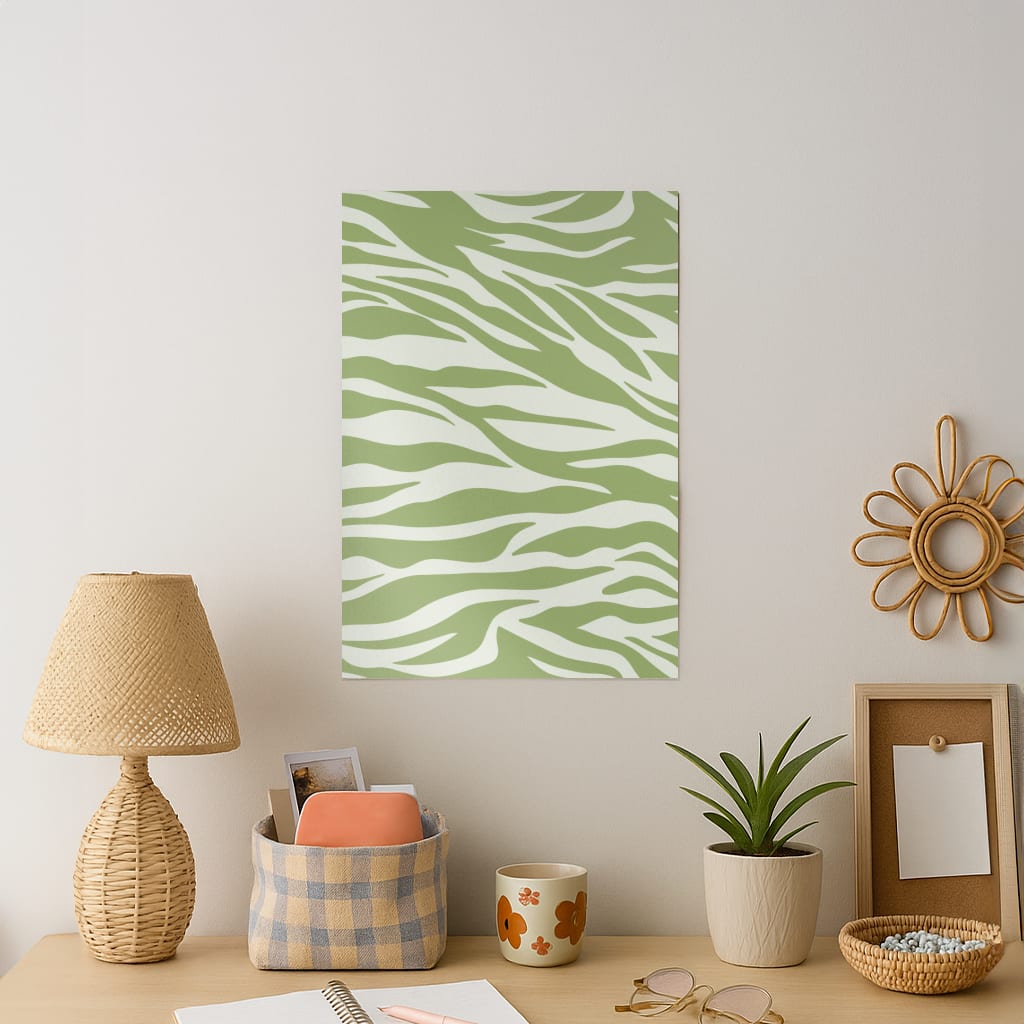 Abstract Green Print Art Print