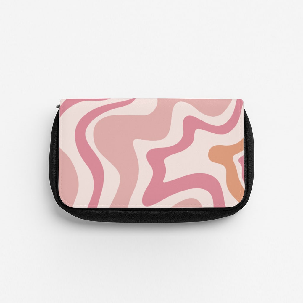 Pink Waves Pencil Case