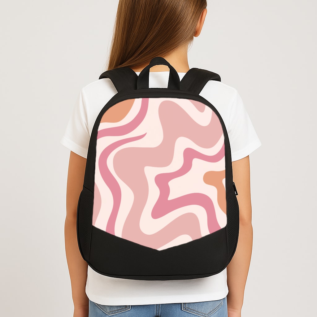 Pink Waves School Bag