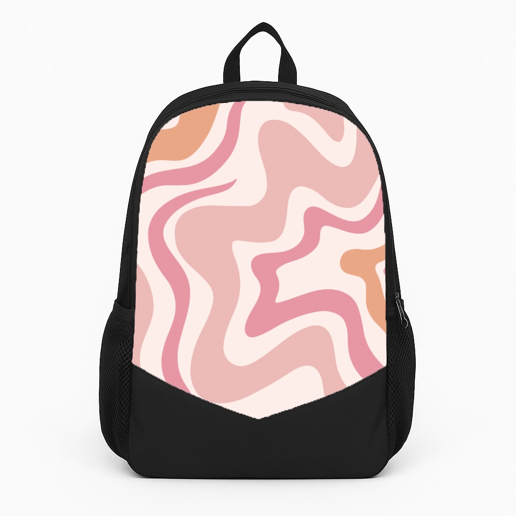 Pink Waves Large Backpack