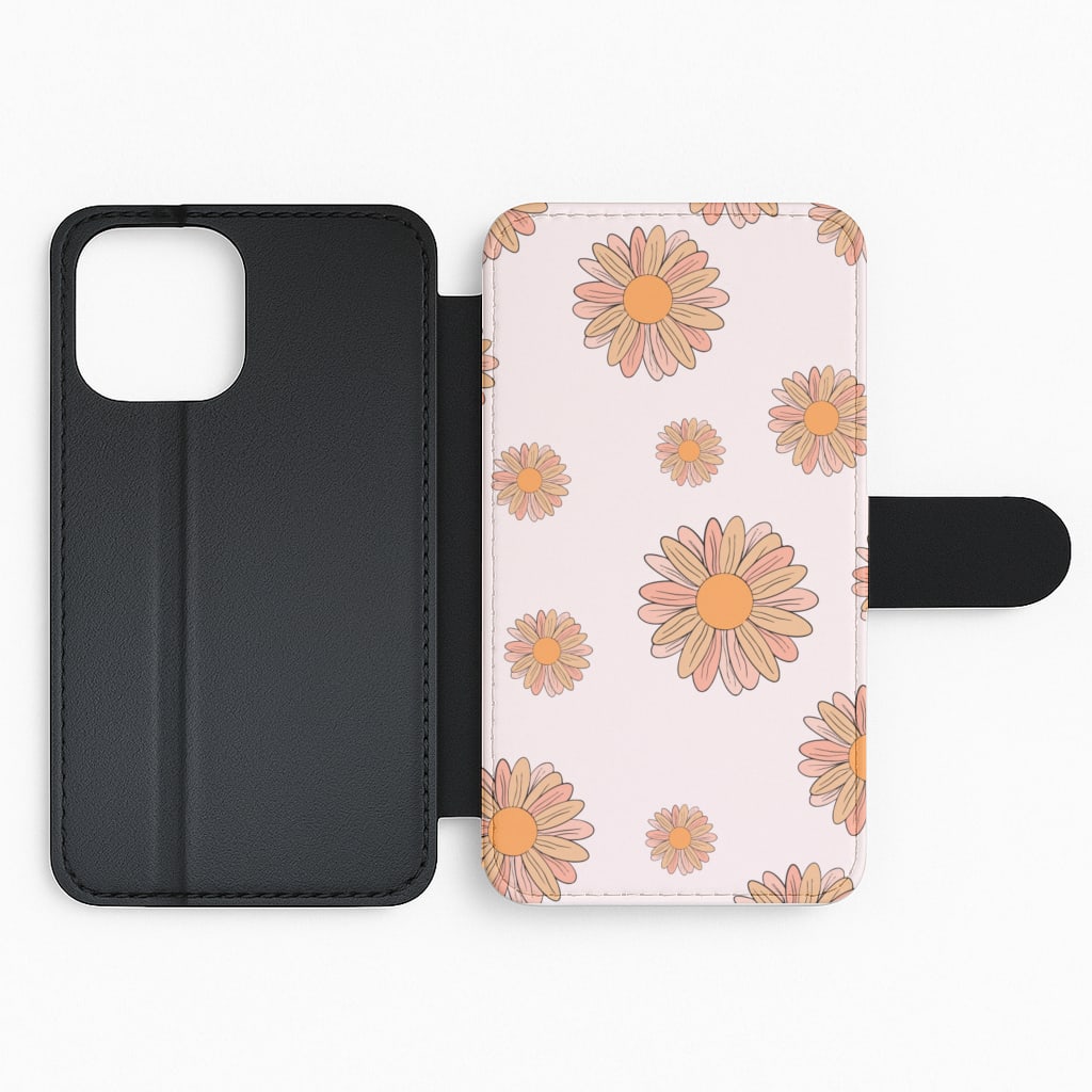 Peach Daisy Flip Phone Case