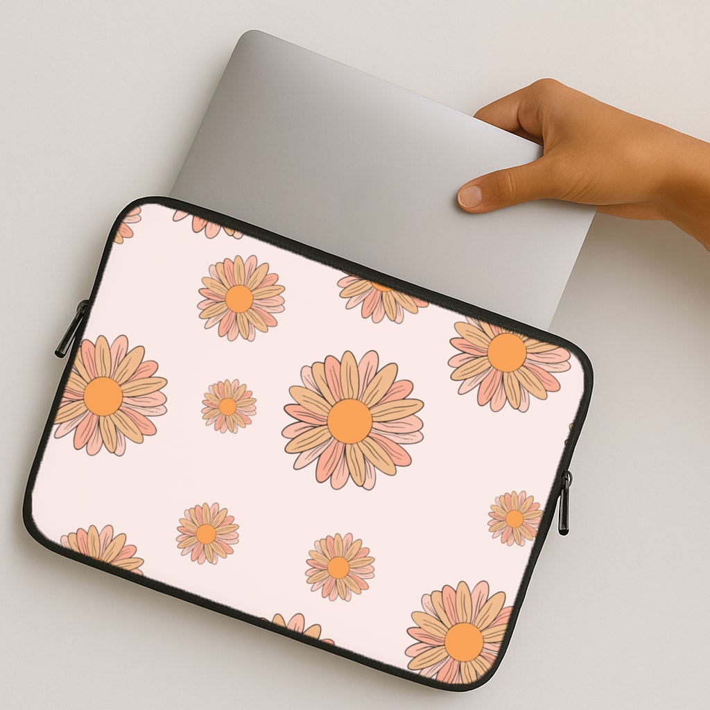 Peach Daisy MacBook Case