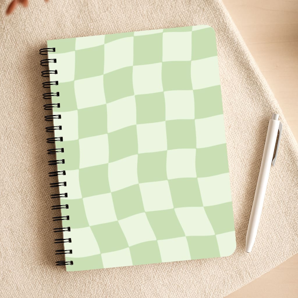 Green Checkers Notepad