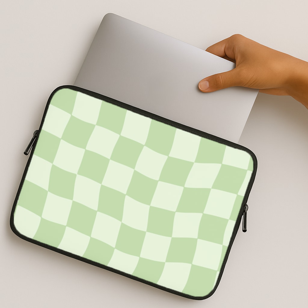 Green Checkers MacBook Case