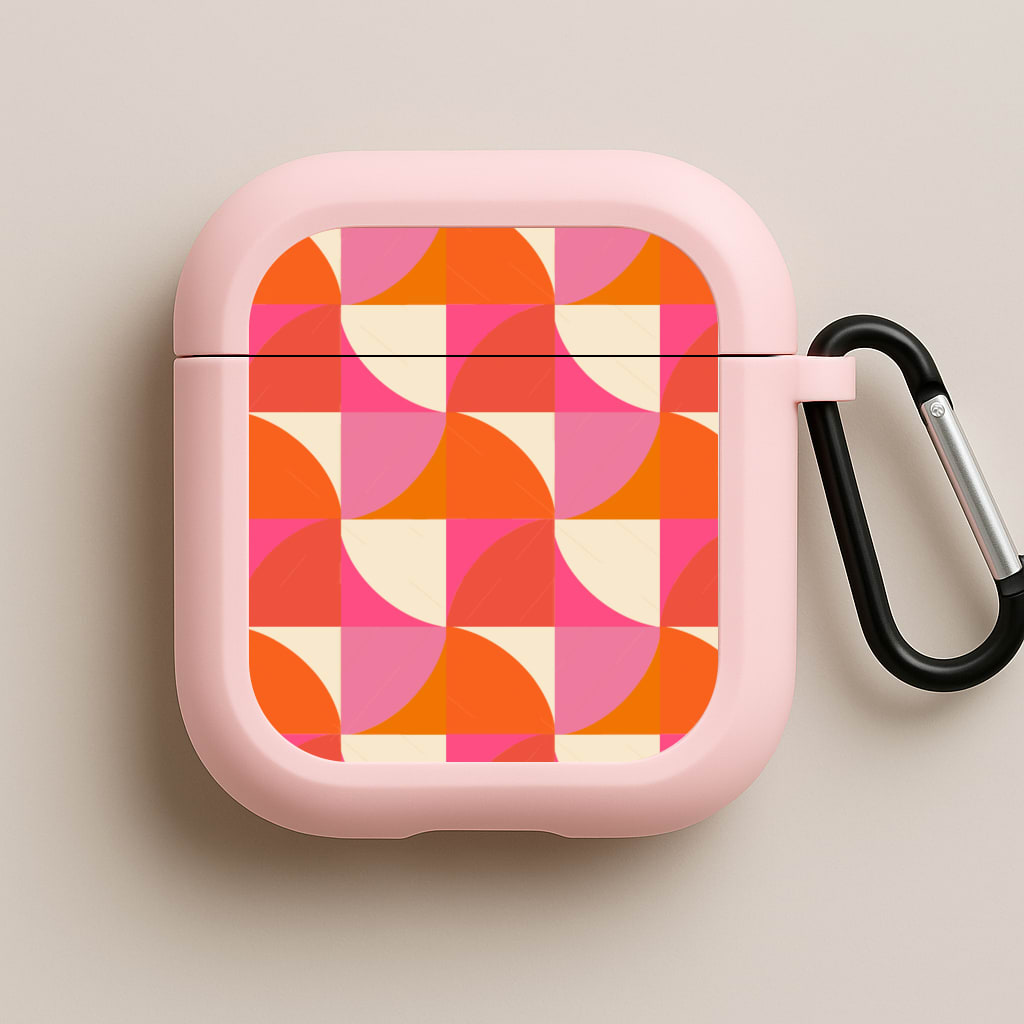 Wavy Abstract Pink AirPods Case