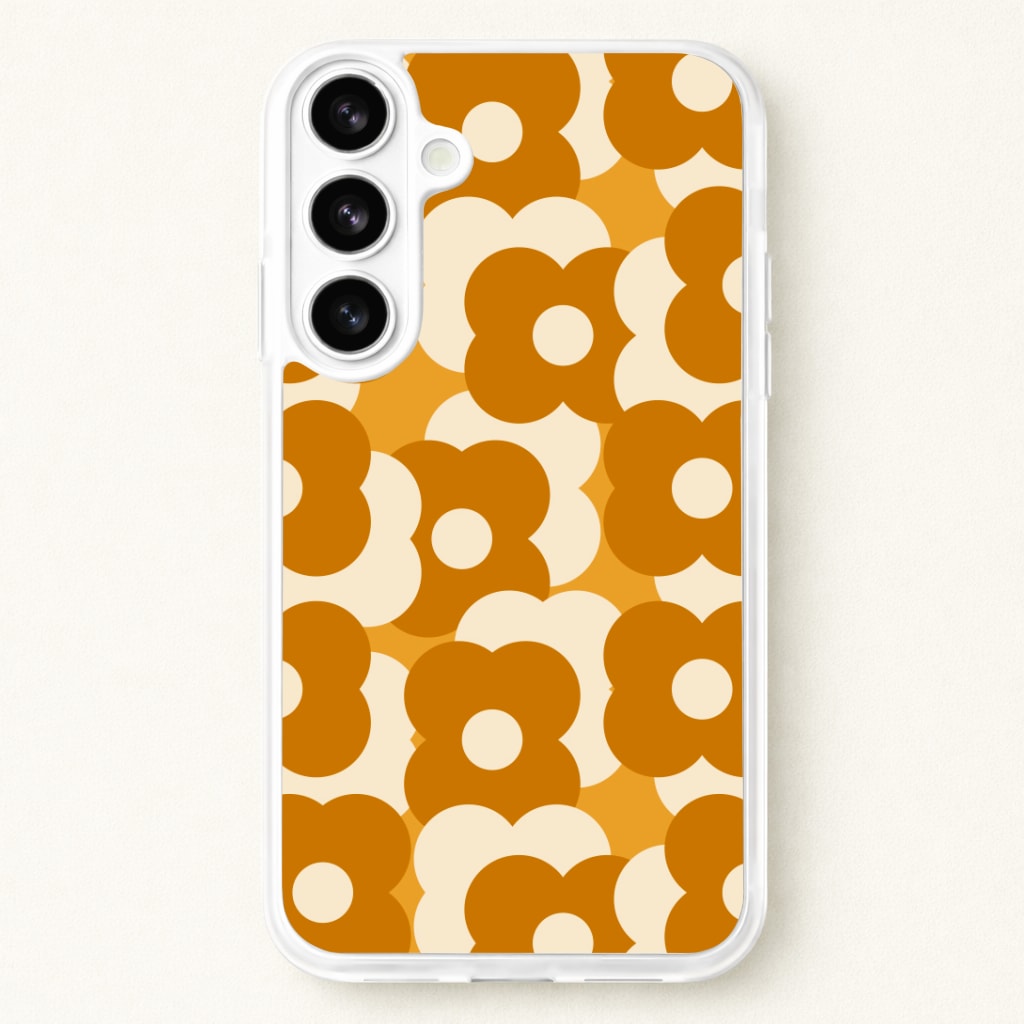 Retro Flower Pattern Phone Case for Galaxy S26 Plus