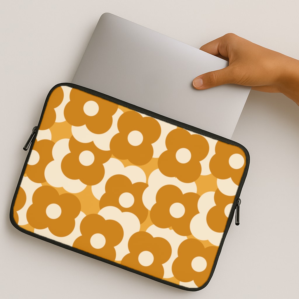 Retro Flower Pattern MacBook Case