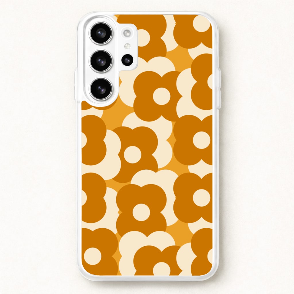 Retro Flower Pattern Phone Case for Galaxy S26 Ultra
