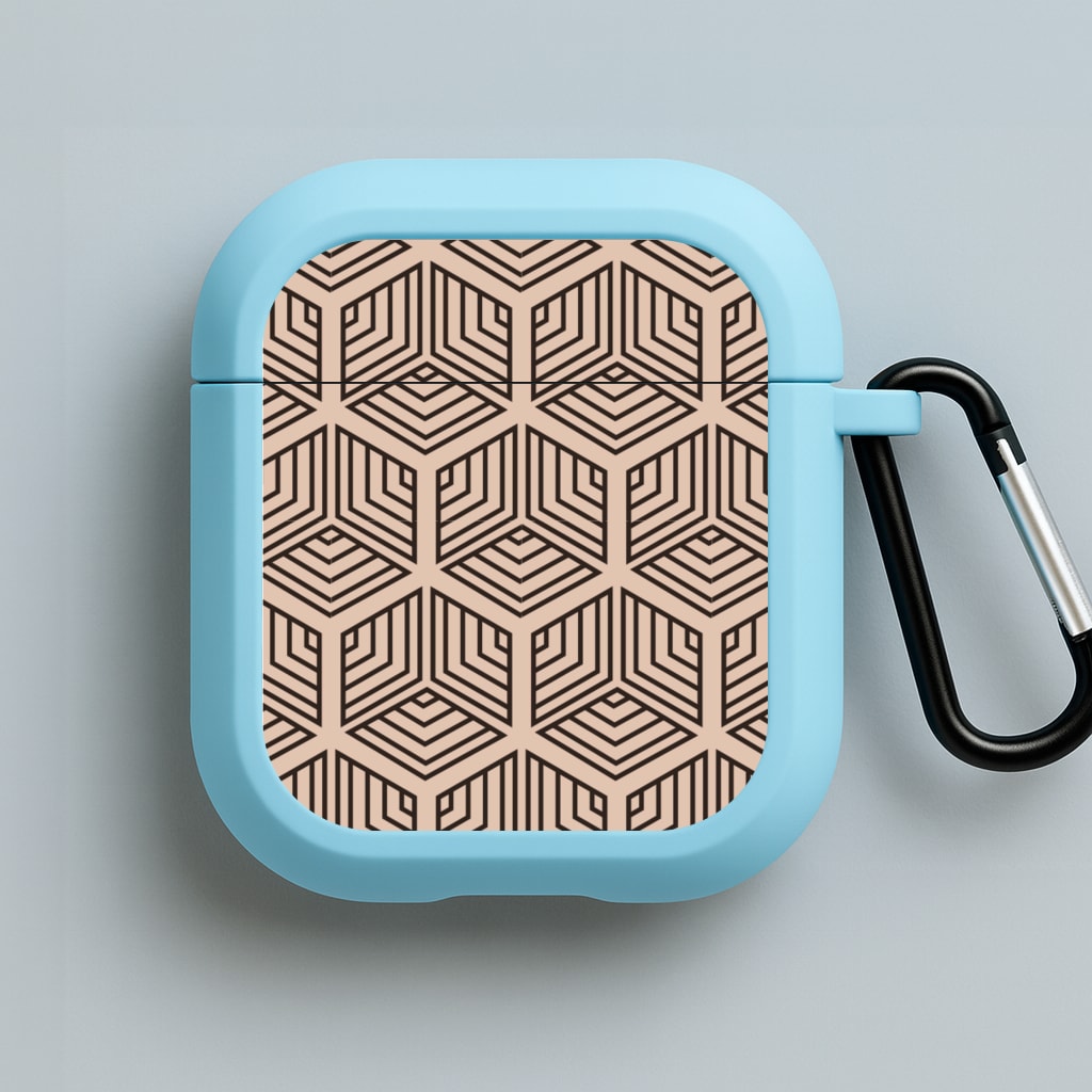 Illusion Pattern Blue AirPods Case