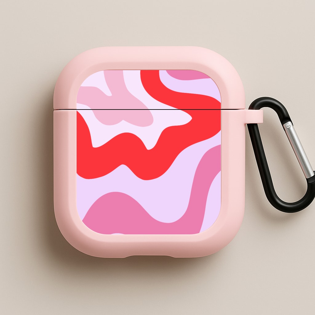 Purple & Pink Abstract Pink AirPods Case