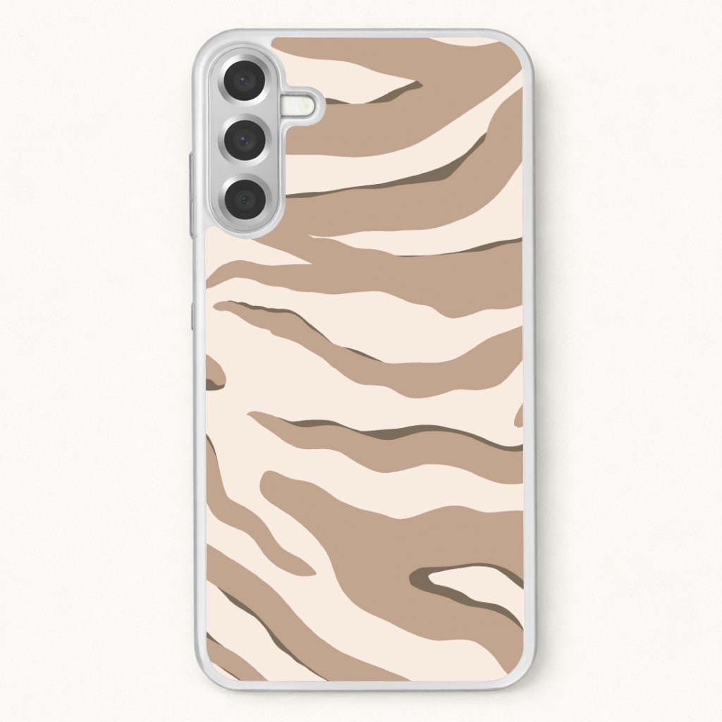 Neutral Tiger Print Phone Case for Galaxy A17