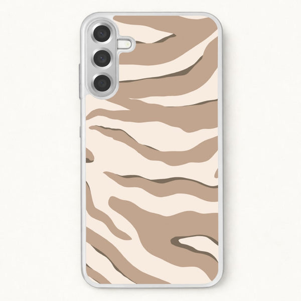 Neutral Tiger Print Phone Case for Galaxy A37