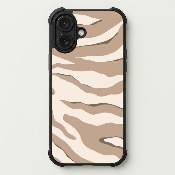 Neutral Tiger Print Phone Case — Bumper case