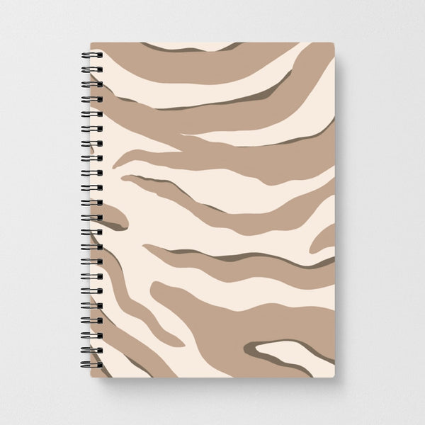 Neutral Tiger Print Notebook