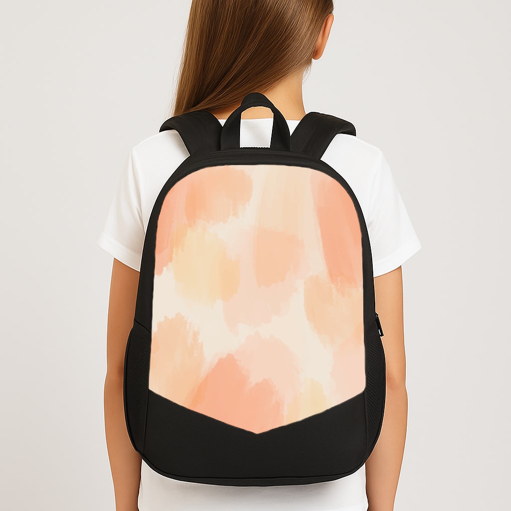 Orange Strokes Large School Bag