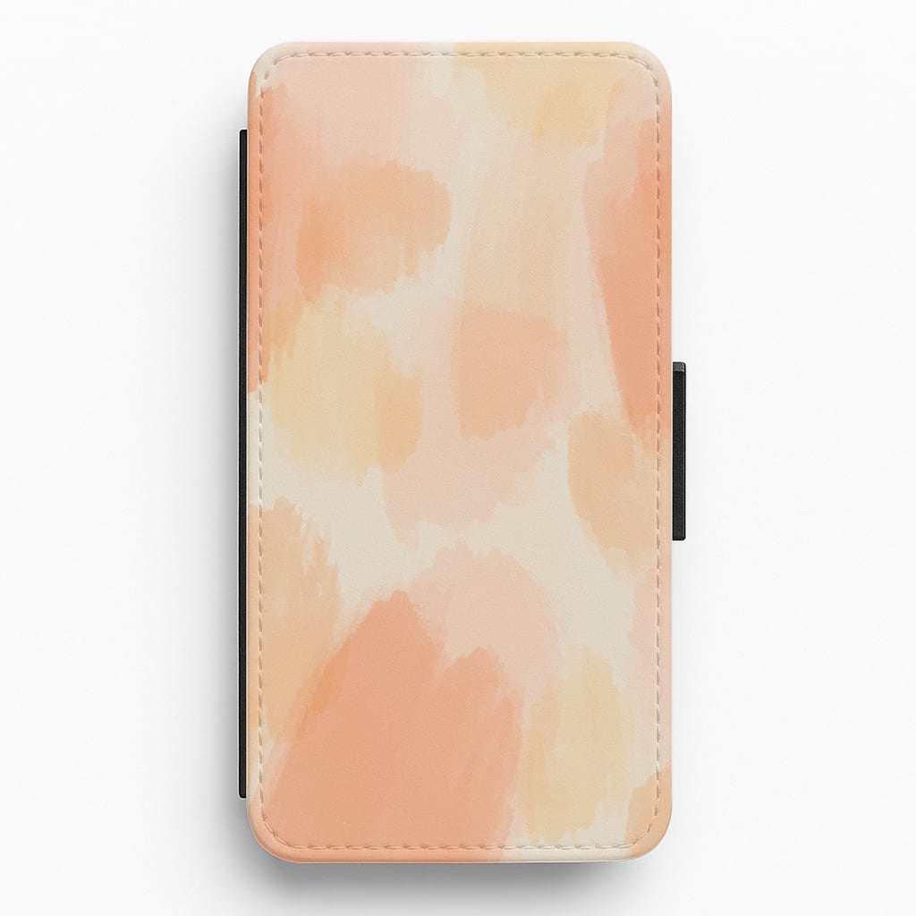 Orange Strokes Flip / Wallet Phone Case