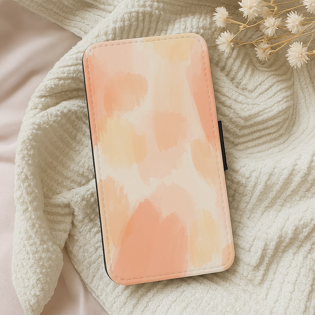 Orange Strokes Wallet Phone Case